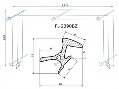 FL-2390BZ Молдинг лобового стекла TOYOTA HARRIERLEXUS RX330 03-08