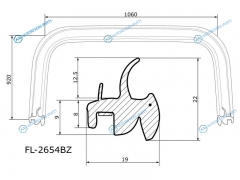 FL-2654BZ Молдинг лобового стекла HYUNDAI SANTA FE 06-12