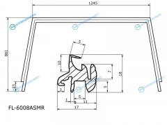 FL-6008ASMR Молдинг лобового стекла NISSAN X-TRAIL 00-07