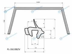 FL-2610BZV Молдинг лобового стекла SUZUKI ESCUDOGRAND VITARA 05-15