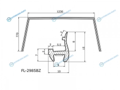 FL-2985BZ Молдинг лобового стекла SUBARU FORESTER 08-13