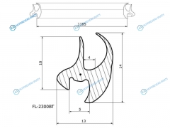 FL-2300BT Молдинг лобового стекла NISSAN SKYLINE 06-14INFINITI G3537 07-13