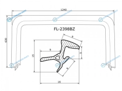 FL-2398BZ Молдинг лобового стекла TOYOTA BBSCION XB 00-05