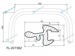 FL-2073BZ Молдинг лобового стекла KIA SEPHIASHUMA 4D 98-04