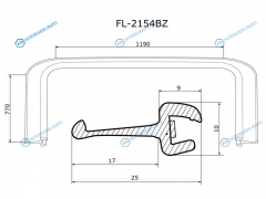 FL-2154BZ Молдинг лобового стекла SUBARU LEGACY B4OUTBACK 98-03