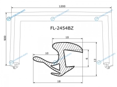 FL-2454BZ Молдинг лобового стекла TOYOTA PRIUS NHW20 03-11