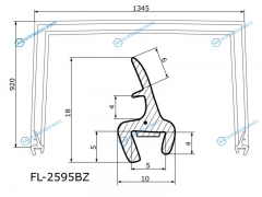 FL-2595BZ Молдинг лобового стекла SUBARU TRIBECA 06-14