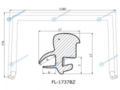 FL-1737BZ Молдинг лобового стекла CHEVROLET CAPTIVA 06-16 OPEL ANTARA 06-16