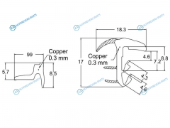 FL-TD-16 Молдинг лобового стекла TOYOTA COROLLA 45D 91-02