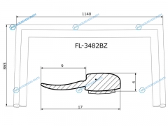 FL-3482BZ Молдинг лобового стекла HYUNDAI SOLARISKIA RIO 45D 10-17