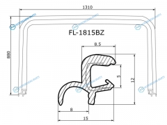 FL-1815BZ Молдинг лобового стекла FORD TOURNEO CONNECT 02-13