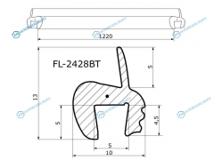 FL-2428BT Молдинг лобового стекла MITSUBISHI GALANT 03-12