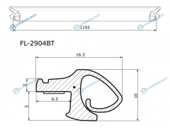 FL-2904BT Молдинг лобового стекла INFINITI EX253537 08-13INFINITI QX50 13-17