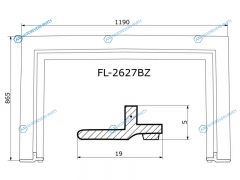 FL-2627BZ Молдинг лобового стекла TOYOTA CAMRY 06-11