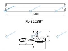 FL-3228BT Молдинг лобового стекла верхний TOYOTA LAND CRUISER PRADOLEXUS GX460 09-