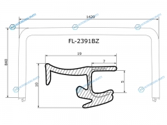 FL-2391BZ Молдинг лобового стекла INFINITI QX56 04-10NISSAN ARMADA 03-16NISSAN TITAN 04-15