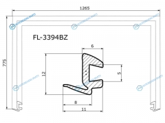 FL-3394BZ Молдинг лобового стекла MITSUBISHI ASXRVR GAW 10-CITROEN C4 AIRCROSS 12-17 PEUGEOT 4008