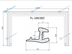FL-2863BZ Молдинг лобового стекла SUBARU IMPREZA 45D 07-11