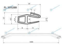FL-3092BB Молдинг лобового стекла VOLVO XC 60 08-17