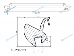 FL-2380BT Молдинг лобового стекла HONDA ELEMENT 03-11