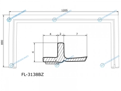 FL-3138BZ Молдинг лобового стекла TOYOTA PRIUS XW30 09-15