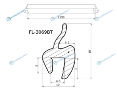 FL-3069BT Молдинг лобового стекла HYUNDAI ELANTRAAVANTE 06-10