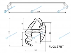 FL-2137BT Молдинг лобового стекла BMW X5 E53 00-06