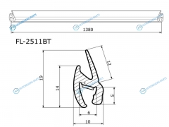 FL-2511BT Молдинг лобового стекла LAND ROVER DISCOVERY III 5D SUV 04-09