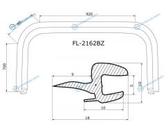 FL-2162BZ Молдинг лобового стекла HYUNDAI ACCENTVERNA 345D 00-06