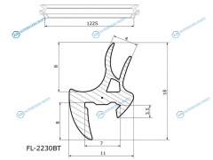FL-2230BT Молдинг лобового стекла TOYOTA KLUGERHIGHLANDER 00-07