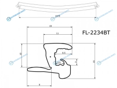 FL-2234BT Молдинг лобового стекла PEUGEOT 206 06-12