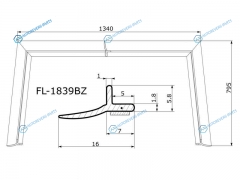 FL-1839BZ Молдинг лобового стекла JEEP GRAND CHEROKEEDODGE DURANGO 11-