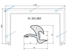 FL-3013BZ Молдинг лобового стекла HONDA FITJAZZ 07-13