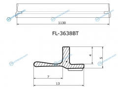 FL-3638BT Молдинг лобового стекла верхний LEXUS GS250350450 12-