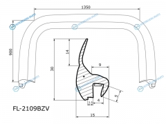 FL-2109BZV Молдинг лобового стекла HONDA ODYSSEY 99-03