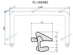 FL-1684BZ Молдинг лобового стекла FORD ESCAPE 08-12