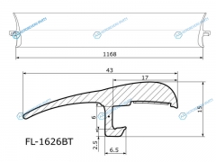 FL-1626BT Молдинг лобового стекла HUMMER H3 05-10