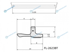 FL-2623BT Молдинг лобового стекла LEXUS IS250350 05-13