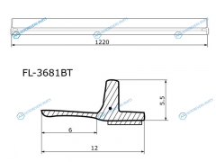 FL-3681BT Молдинг лобового стекла верхний LEXUS ES 12-18