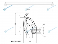FL-2845BT Молдинг лобового стекла MERCEDES BENZ C-CLASS W204 45D 07-14