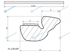 FL-2301BT Молдинг лобового стекла AUDI A4 S4 RS4 45D 07-15