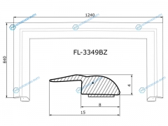 FL-3349BZ Молдинг лобового стекла KIA OPTIMA 4D 10-15