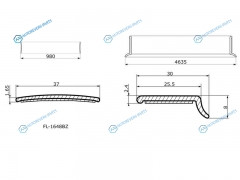 FL-1648BZ Молдинг лобового стекла FORD ESCAPEMAVERICK 08-12