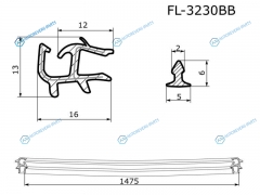 FL-3230BB Молдинг лобового стекла нижний (кассета) BMW X1 E84 09-15