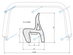 FL-2149BZ Молдинг лобового стекла MAZDA MPV LW 99-06