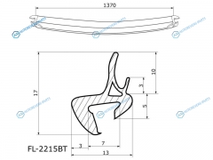 FL-2215BT Молдинг лобового стекла TOYOTA SEQUOIA 00-07TUNDRA PICKUP 04-06