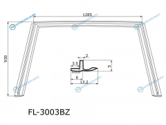 FL-3003BZ Молдинг лобового стекла TOYOTA VENZA 08-17