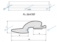 FL-3647BT Молдинг лобового стекла верхний HONDA ACCORD 13-