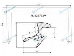 FL-2267BZV Молдинг лобового стекла TOYOTA CAMRY 01-06