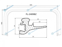 FL-2489BZ Молдинг лобового стекла SUBARU LEGACYOUTBACK 03-09